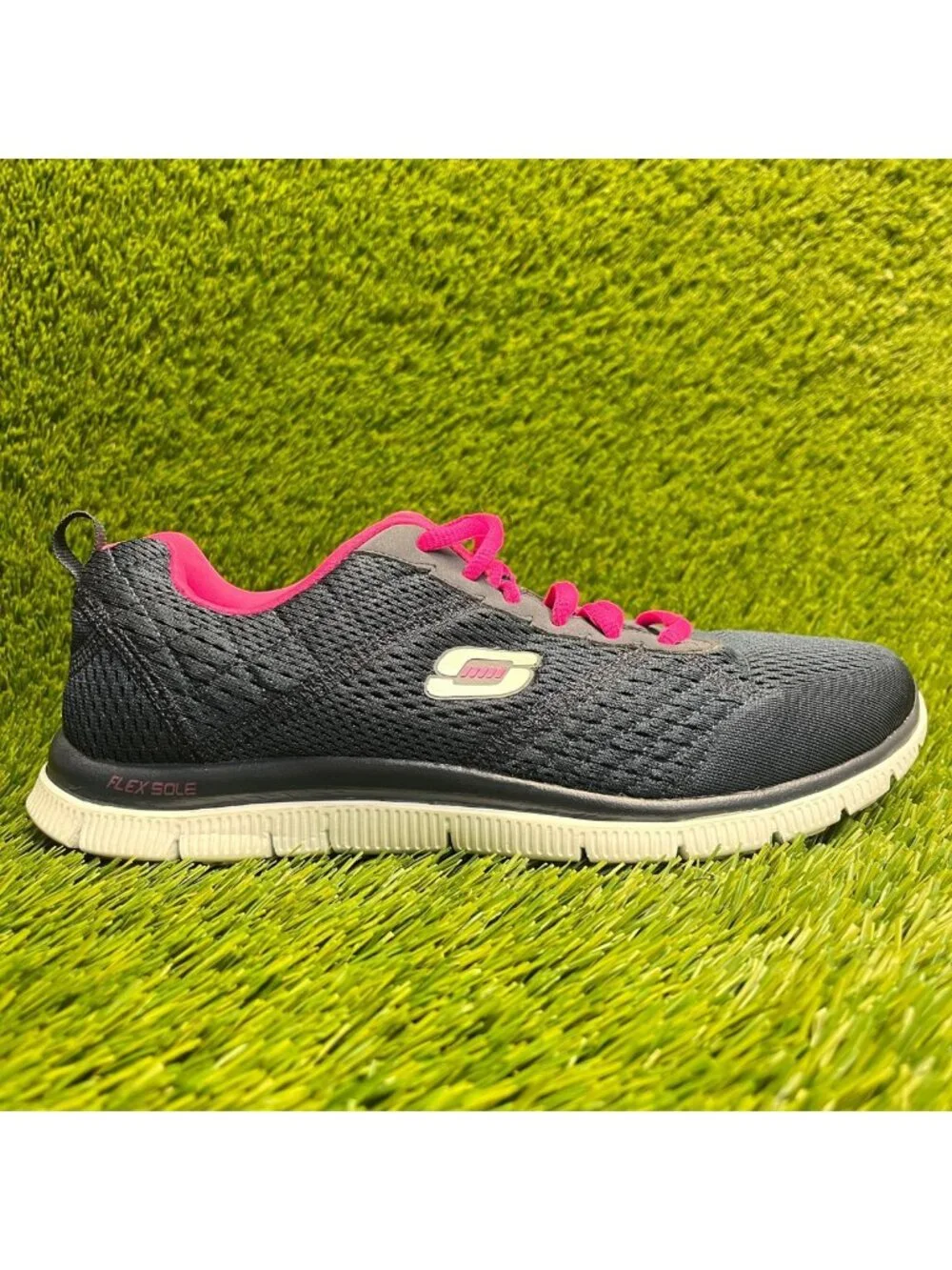 Skechers Flex Appeal Obvious Choice Womens Size 8D Navy Running Shoes Sneakers
